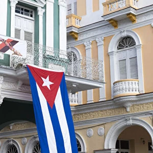 Cuban flag, Sancti Spiritus; Sancti Spiritus Province; Cuba