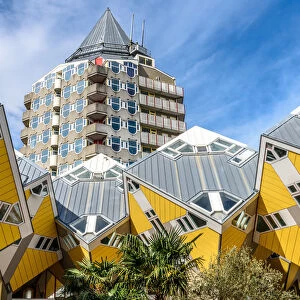 Cube houses in Overblaak Street in Rotterdam, Netherlands