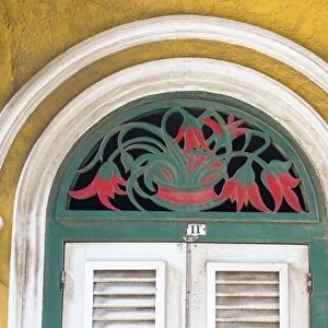 Curacao, Willemstad, Otrobanda, Dutch colonial house detail