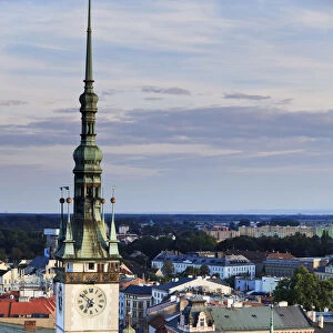 Czech Republic, Northern Moravia, Olomouc, Horni Namesti Square and Town Hall