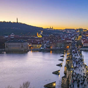 Czech Republic, Prague, Old Town, Stare Mesto, Charles Bridge, Karluv Most and Mala
