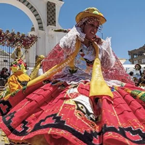 Dancers in Traditional Costume, Fiesta de la Virgen de la Candelaria, Copacabana