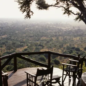 Deck of bedroom (No1) at Elsas Kopje looks out over Meru