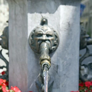 A decorative fountain in Bern, Switzerland