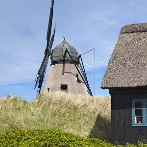Denmark, Jutland, Skagen, old windmill