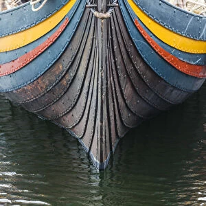 Denmark, Zealand, Roskilde, Viking Ship Museum, replica Viking ship
