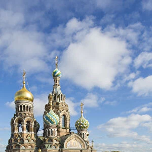 Domes of Church of the Saviour on Spilled Blood, Saint Petersburg, Russia