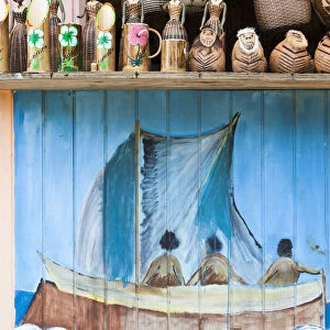 Dominica, Salybia, craft shop