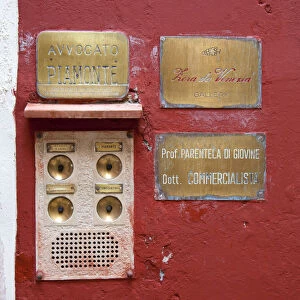 Door buzzer, Venice, Italy