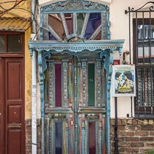 Doorway, Balat district, Istanbul, Turkey