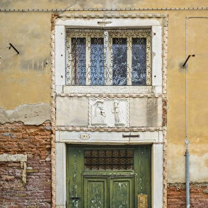 Doorway of building in Cannaregio, Venice, Veneto, Italy
