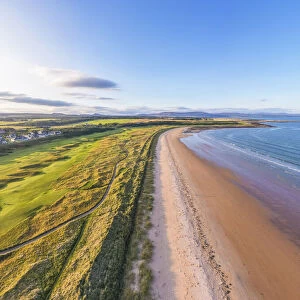 Dornoch Beach and Royal Dornoch golf club, Dornoch, Scotland, United Kingdom