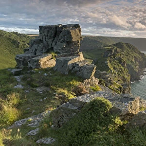 Dramatic North Devon coast at Valley of Rocks, Exmoor National Park, Devon, England