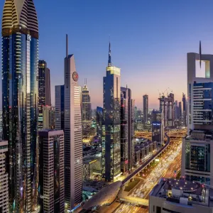 Dubai International Financial Centre Print, Elevated View Dubai International Financial Centre Print, Elevated View