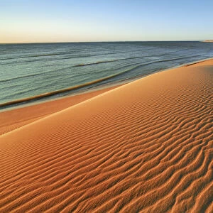 Dune landscape and ocean - Australia, Western Australia, Gascoyne, Cape Range