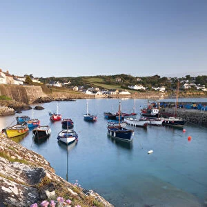 Early morning harbour scene at the picturesque fishing village of Coverack, South