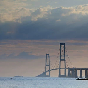 The East Bridge as seen from Korsor, Denmark, Scandinavia
