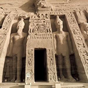 Egypt, Abu Simbel, Temple of Nefertari and Hathor
