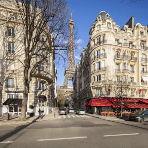 Eiffel Tower & Cafe, Paris, France