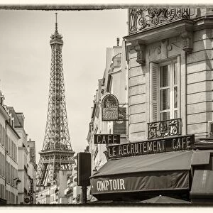 Eiffel Tower & Cafe, Paris, France