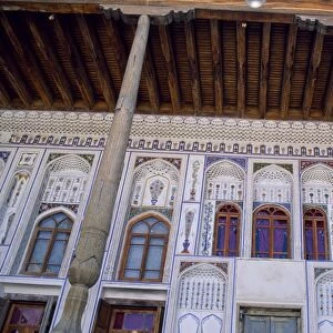 The elaborate tiled facade of Fayzulla Khujayev House