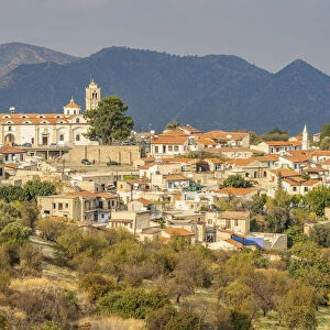 Elevated view of Lefkara Village, Cyprus