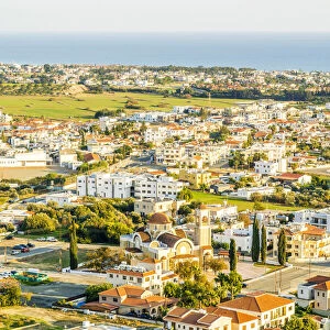 Elevated view over Oroklini, Larnaca District, Cyprus