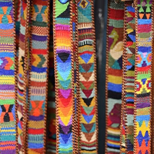 Embroidered belts for sale in Chichicastenango, Guatemala, Central America