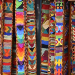 Embroidered belts for sale in Chichicastenango, Guatemala, Central America