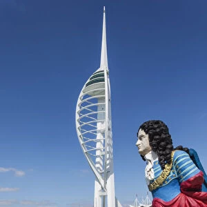 England, Hampshire, Portsmouth, Daytime View of The Spinnaker Tower and Gunwharf Quays