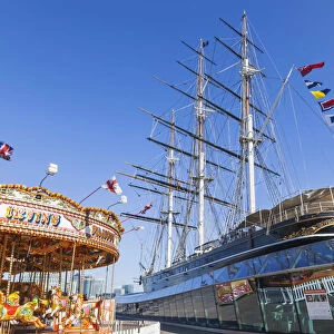 England, London, Greenwich, The Cutty Sark and Carousel