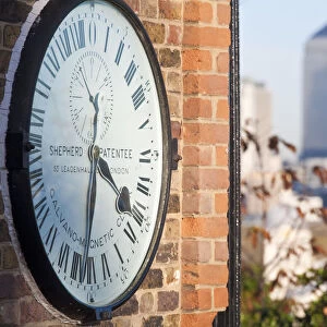 England, London, Greenwich, Royal Observatory, The Shepherd 24 hour gate clock with