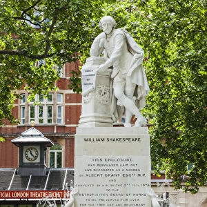 England, London, Leicester Square, Shakespeare Statue