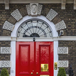 England, London, Marylebone, New Cavendish Street, Asia House, Doorway Entrance