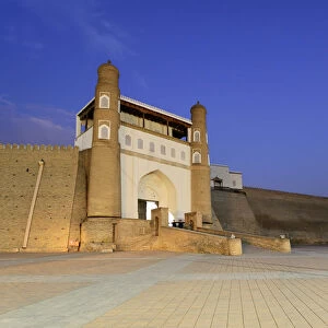 Entrance to the Ark fortress. Bukhara, a UNESCO World Heritage Site. Uzbekistan