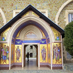 Entrance to Kykkos Monastery, Kykkos, Troodos Mountains, Cyprus, Eastern Mediterranean
