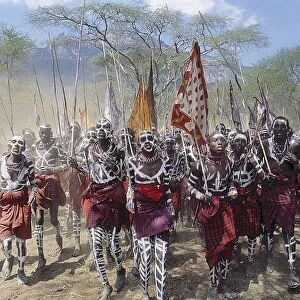 During an eunoto ceremony when Msai warriors become junior elders