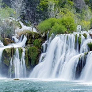 Europe, Croatia, Dalmatia, Sibenik Knin, waterfalls in Krka National Park