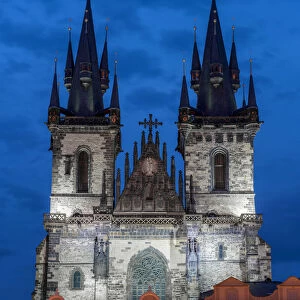 Europe, Czech Republic, Prague, Old Town Square, Church of Our Lady Before Tyn