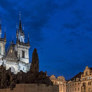 Europe, Czech Republic, Prague, Old Town Square, Church of Our Lady Before Tyn