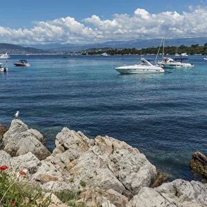 Europe, France, Cote D Azur. View from the Ile Saint-Honorat near to Cannes