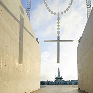 Europe, Iberia, Portugal, Ribatejo, Fatima catholic sanctuary, huge rosary sculpture