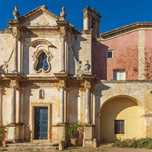 europe, Italy, Apulia. The Masseria Brusca with its beautiful chapel, a traditional manor near to Nardo