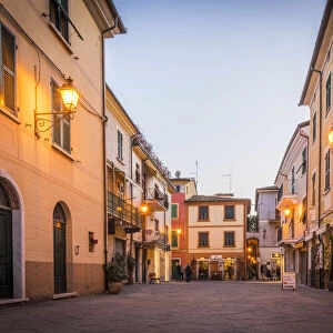 Europe, Italy, Sarzana. a Piazza in the towncentre