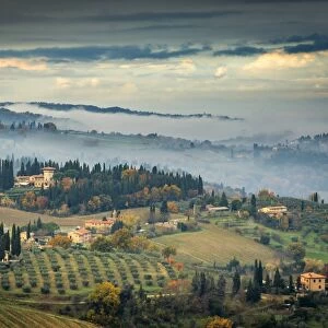 Europe, Italy, Tuscany. View from San Gimignano