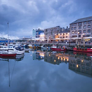 Evening at The Barbican, Plymouth, Devon. Summer (June)