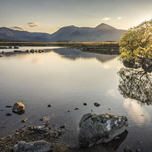 Evening light on Lochan na h-Achlaise, Rannoch Moor, Aryll and Bute, Scotland