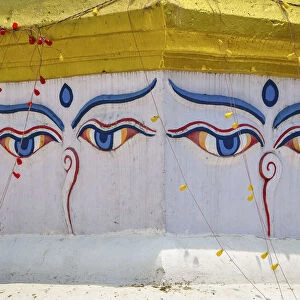 Eyes of Buddha, Bouddhanath, Kathmandu, Nepal, Asia