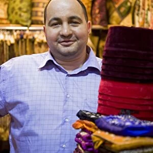 A fabric trader in the Grand Bazaar, Istanbul