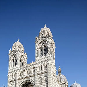 Facade of Marseille Cathedral, Marseille, Provence-Alpes-Cote d'Azur, France